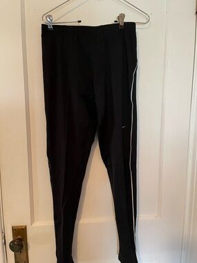 XL Nike Black Polartec Running pants with White Side Piping